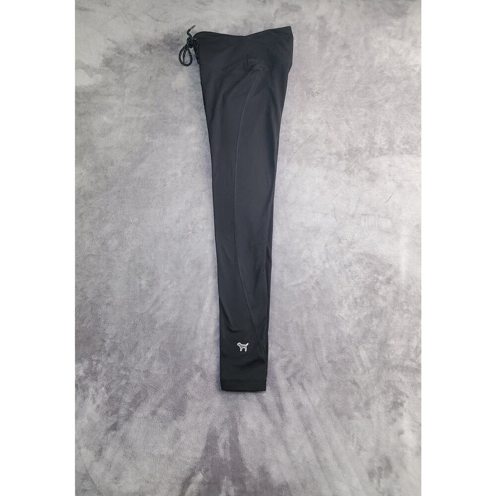 VICTORIAS SECRET PINK Size S Cozy Leggings Black Drawstring Yoga Hiking C10-8 - Picture 5 of 7